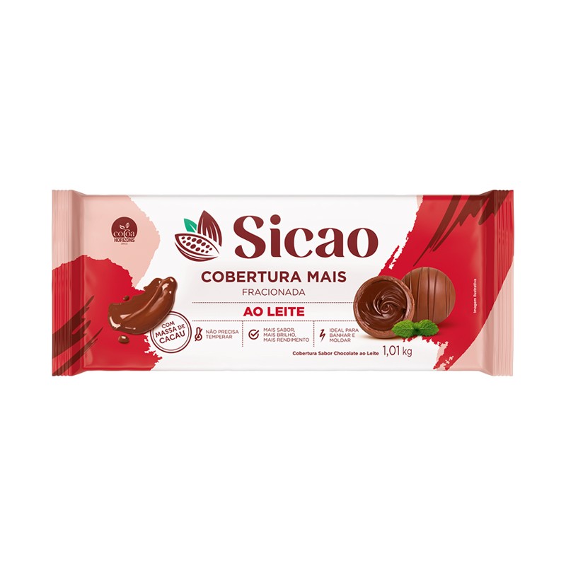 Cobertura Fracionada mais Sabor Chocolate ao Leite 1,01 kg – Sicao