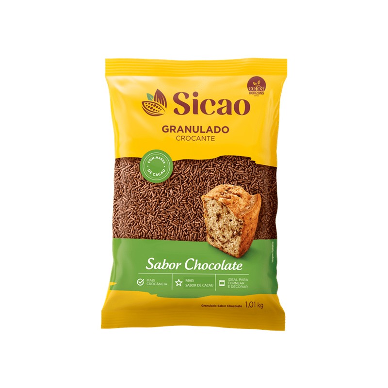 Granulado Crocante Sabor Chocolate 1,01kg – Sicao